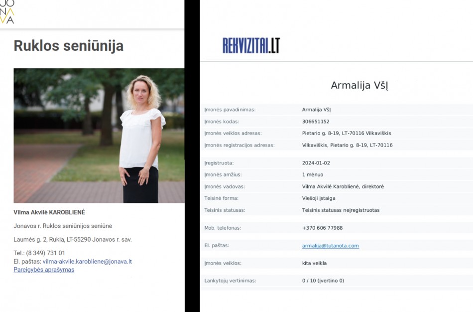 Ar seniūno pareigos suderinamos su kitos įstaigos direktoriaus pareigomis? 