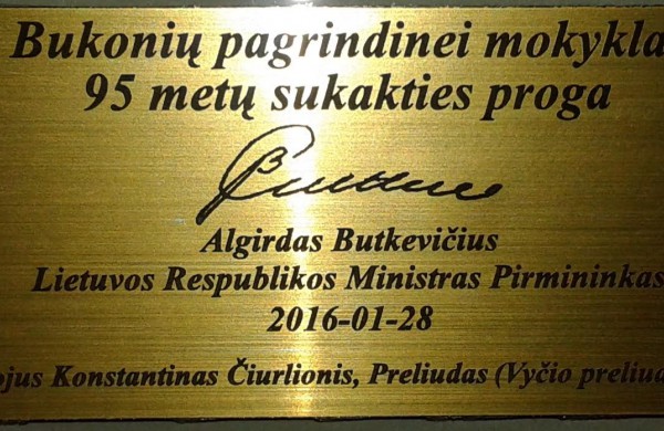 Bukonių mokyklai – 95 metai