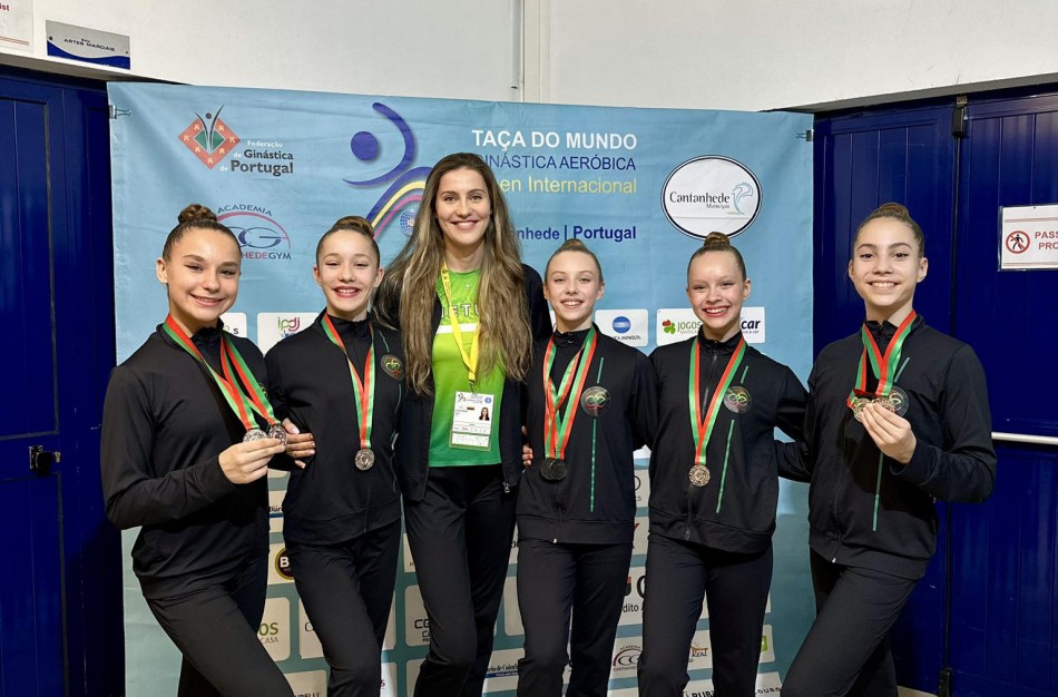 Jonavos aerobinės gimnastikos žvaigždės grįžo iš Portugalijos su sidabru 
