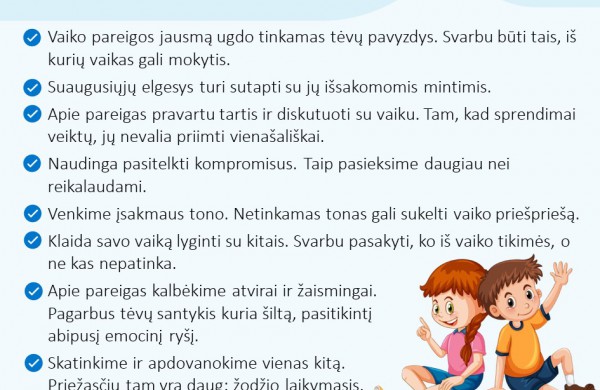 Susitarimuose su vaikais įsakmus tonas neveikia – svarbu būti tinkamo elgesio pavyzdžiu 