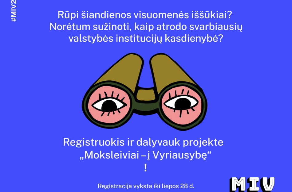 Prasideda registracija į projektą „Moksleiviai – į Vyriausybę“