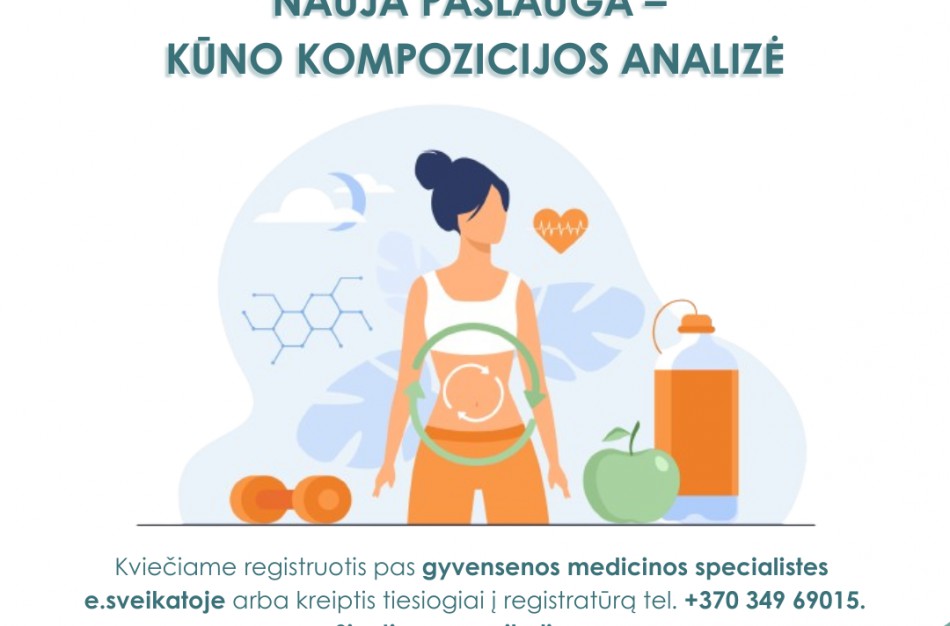 Jonavos PSPC startavo nauja paslauga – išsami kūno kompozicijos analizė