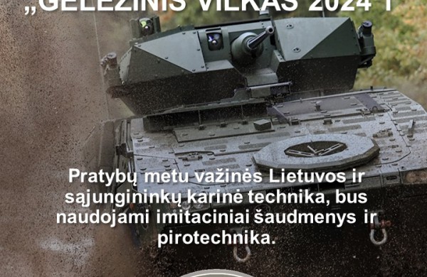 Vyks tarptautinės pratybos „Geležinis vilkas 2024 1“