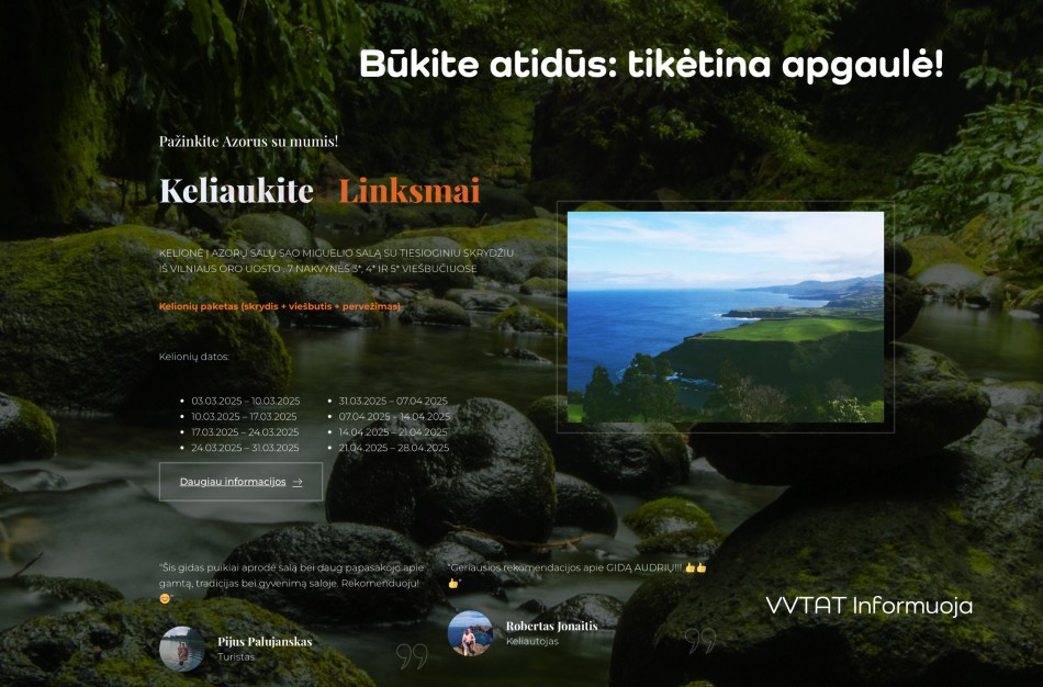 Būkite atidūs: tikėtina apgaulė!