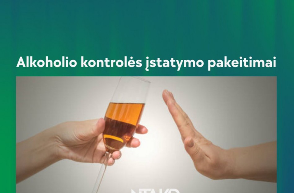 Atkreipiamas dėmesys į Alkoholio kontrolės įstatymo pakeitimus