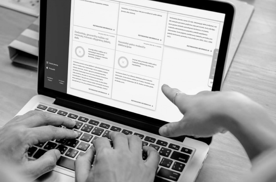 VMI kliento profilyje – informacija apie deklaruojamą nuostolį