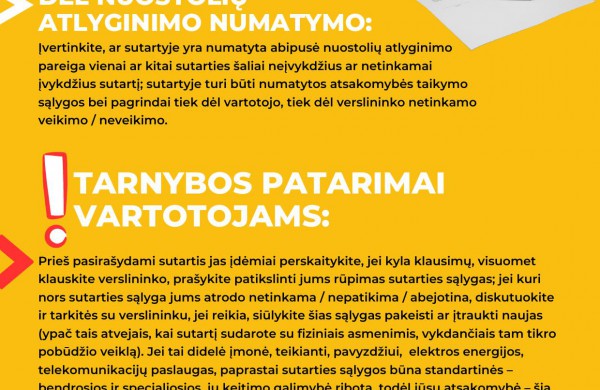 VVTAT: Ką reikėtų žinoti vartotojui sudarant sutartį