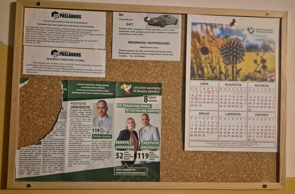Politinė konkurencija įsibėgėja? Niokojami Jonavos kandidatės į Seimą plakatai