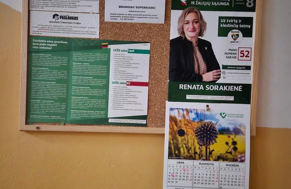 Politinė konkurencija įsibėgėja? Niokojami Jonavos kandidatės į Seimą plakatai
