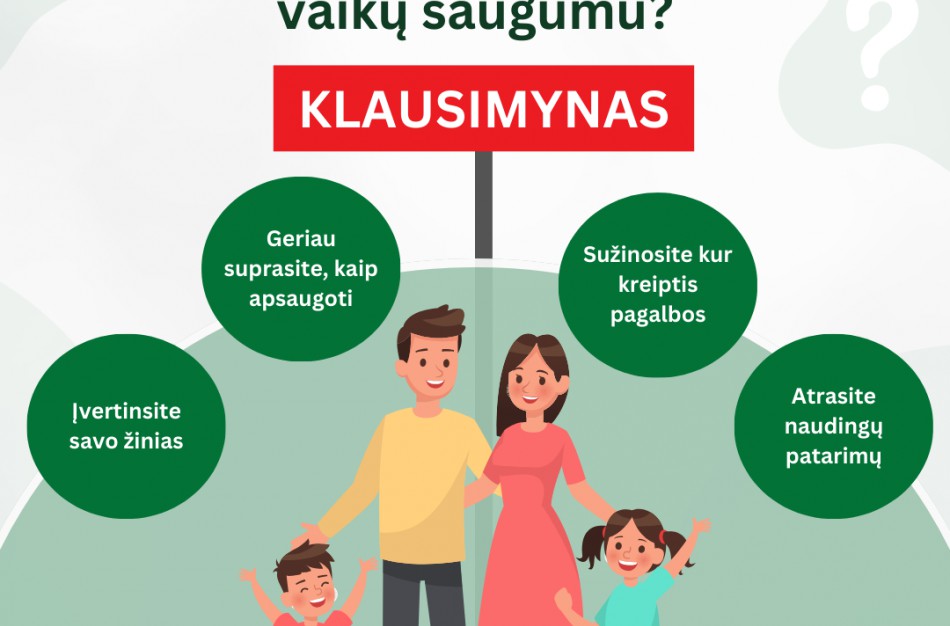 Parengtas vaikų saugumo klausimynas