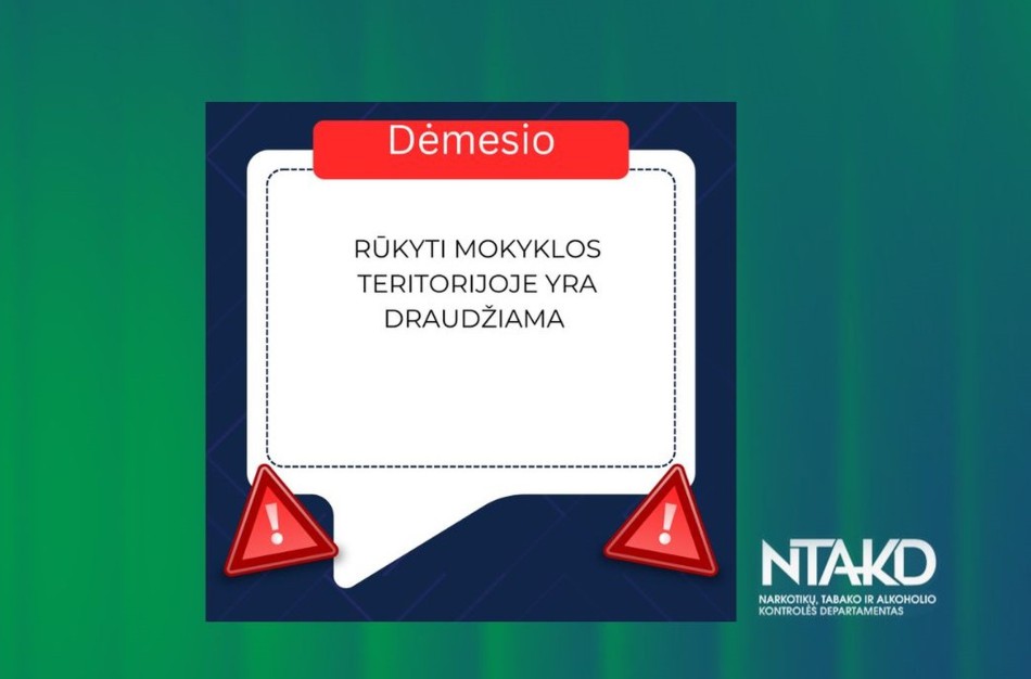 NTAKD prašo VRK užtikrinti, kad rinkimų metu švietimo įstaigų teritorijose nebūtų rūkoma