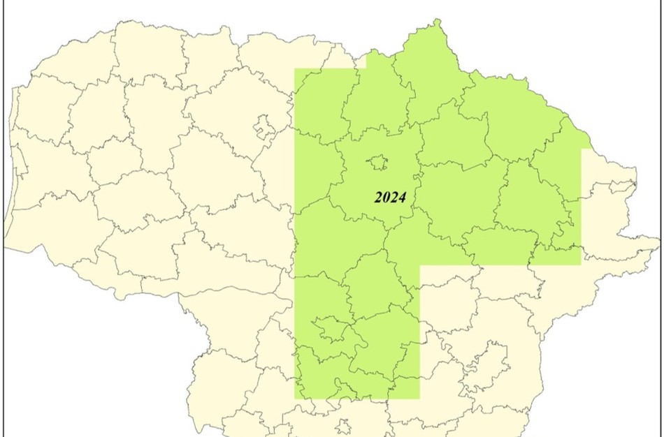 Pradedami teikti Lietuvos teritorijos 2024 m. ortofotografiniai žemėlapiai: jau galima išmėginti jų tikslumą