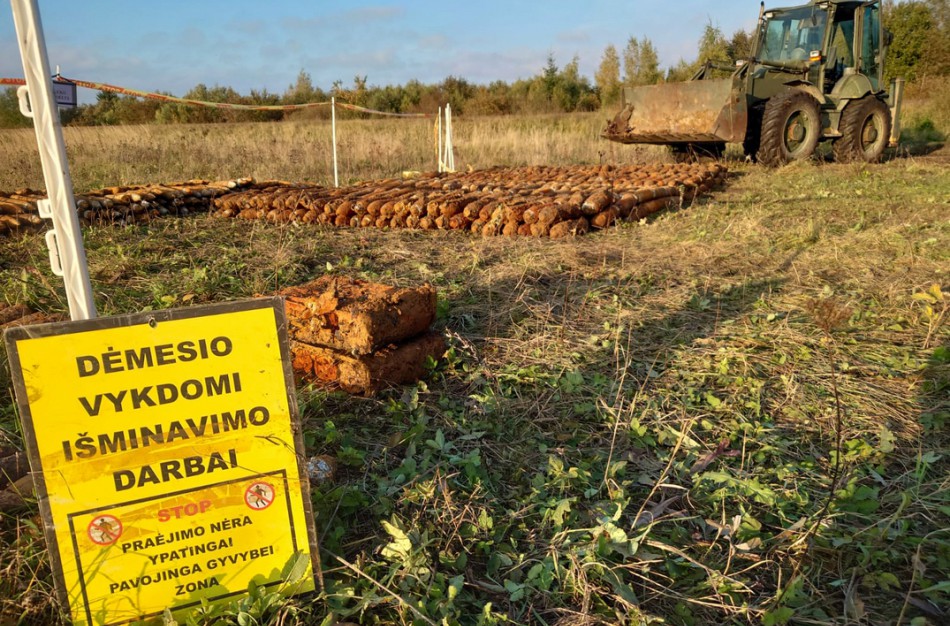Išminuotojų rekordas: kariuomenės inžinieriai neutralizuoja 3000 Pirmojo pasaulinio karo sviedinių