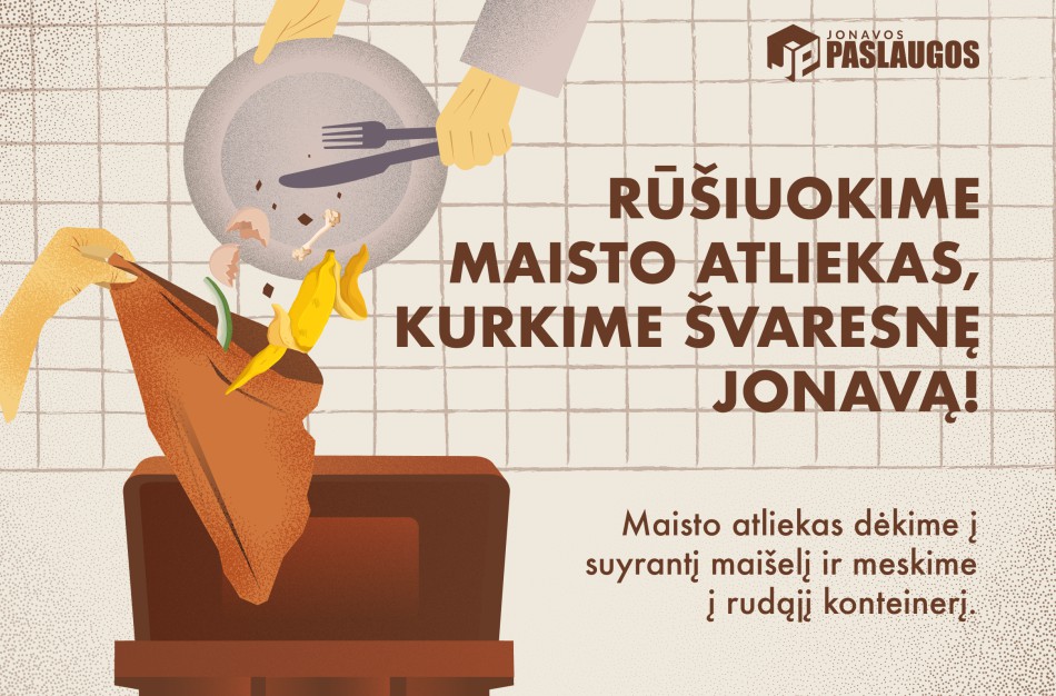 Jonava pradeda rūšiuoti maisto ir virtuvės atliekas