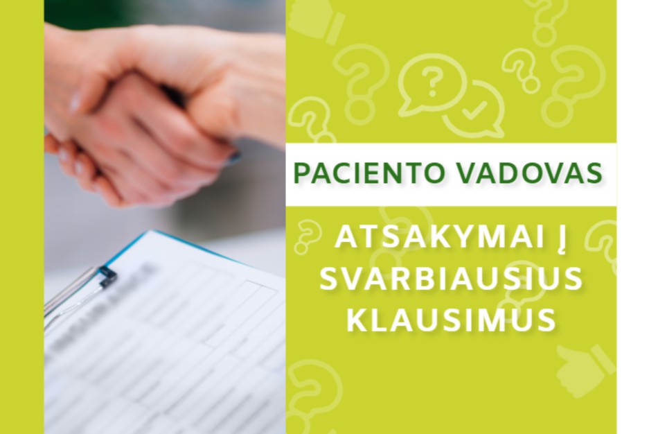 Valstybinė ligonių kasa pristato naują elektroninį leidinį „Paciento vadovas. Atsakymai į svarbiausius klausimus“