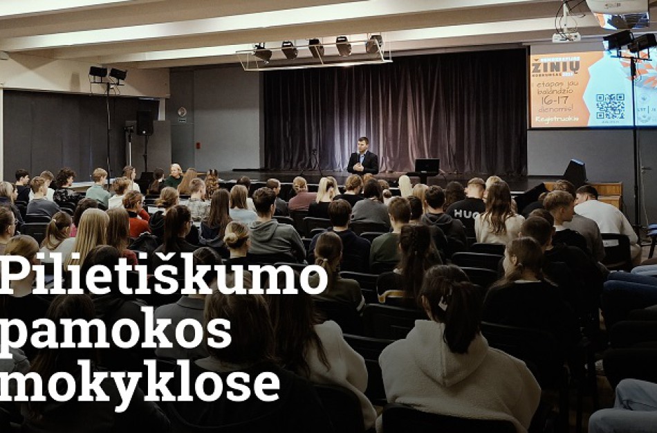 Artėjant ketvirtajam Demokratijos žinių konkursui Seimo kanceliarija pradeda pilietiškumo pamokas Lietuvos mokyklose