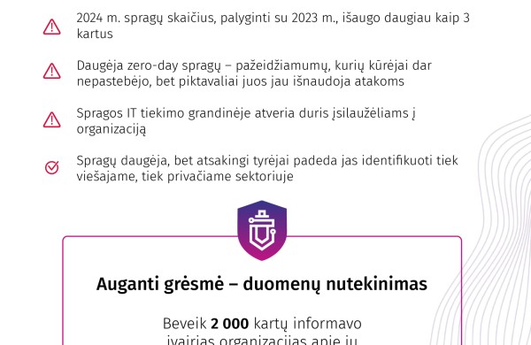 Nacionalinė kibernetinio saugumo būklės ataskaita: pernai 63 proc. išaugo kibernetinių incidentų skaičius
