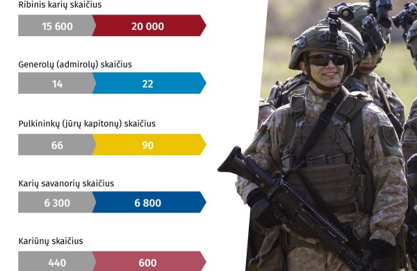 Keisis kariuomenės struktūra: atsiras naujų karinių vienetų ir daugės karių