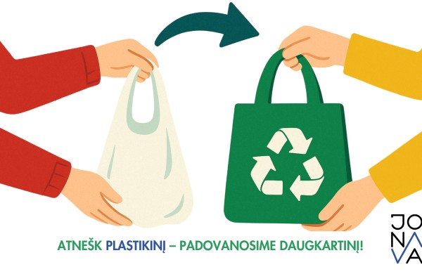 Jonavos rajono savivaldybė kviečia plastikinius maišelius iškeisti į daugkartinius