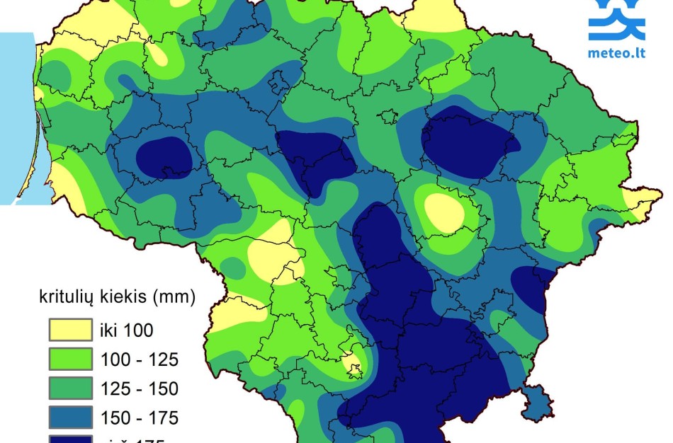 Lietaus rekordai liepą – Jonava tarp „top“ šlapiausių