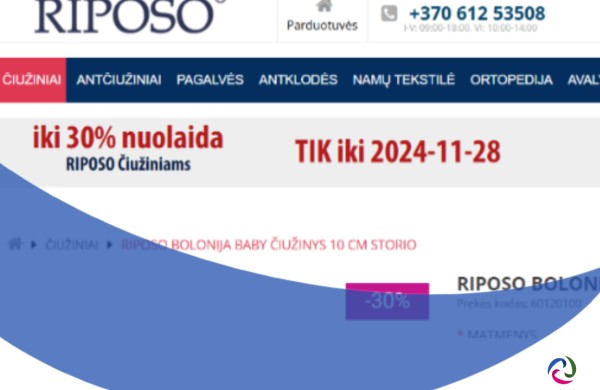 Už klaidinančią „Riposo“ čiužinių reklamą –daugiau nei 65 tūkst. eurų bauda