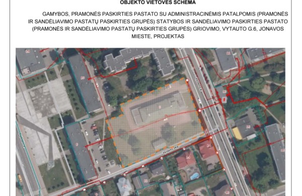 Jonavoje, Vytauto gatvėje - planuojamas naujas gamybos pastatas: visuomenė kviečiama susipažinti su projektu