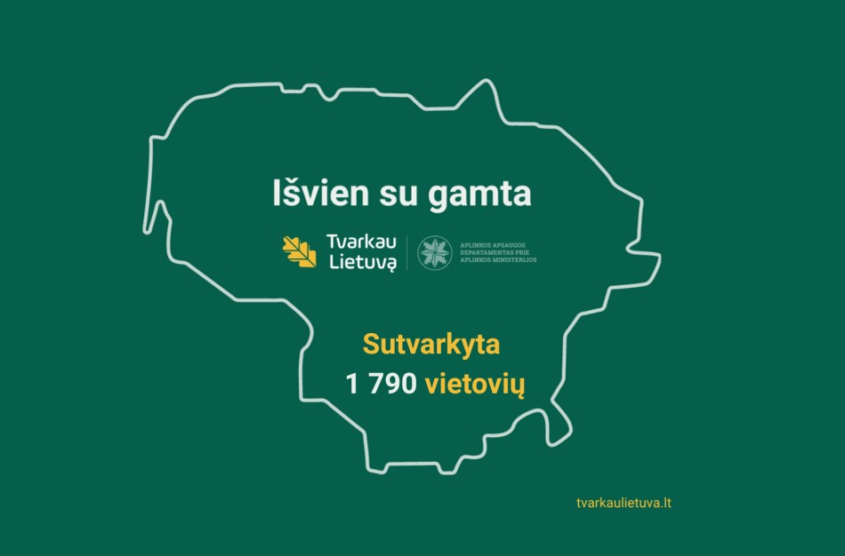 „Tvarkau Lietuvą“ antrasis gimtadienis: sutvarkyta beveik 1 800 teritorijų
