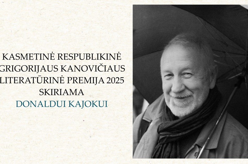Kviečiame dalyvauti Kasmetinės respublikinės Grigorijaus Kanovičiaus literatūrinės premijos įteikimo šventėje