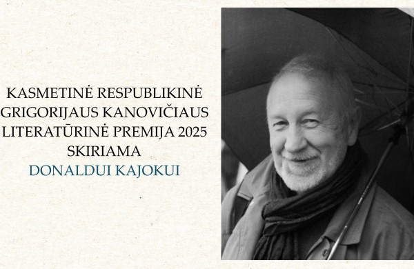 Kviečiame dalyvauti Kasmetinės respublikinės Grigorijaus Kanovičiaus literatūrinės premijos įteikimo šventėje