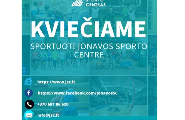 Kviečiame sportuoti Jonavos sporto centre 