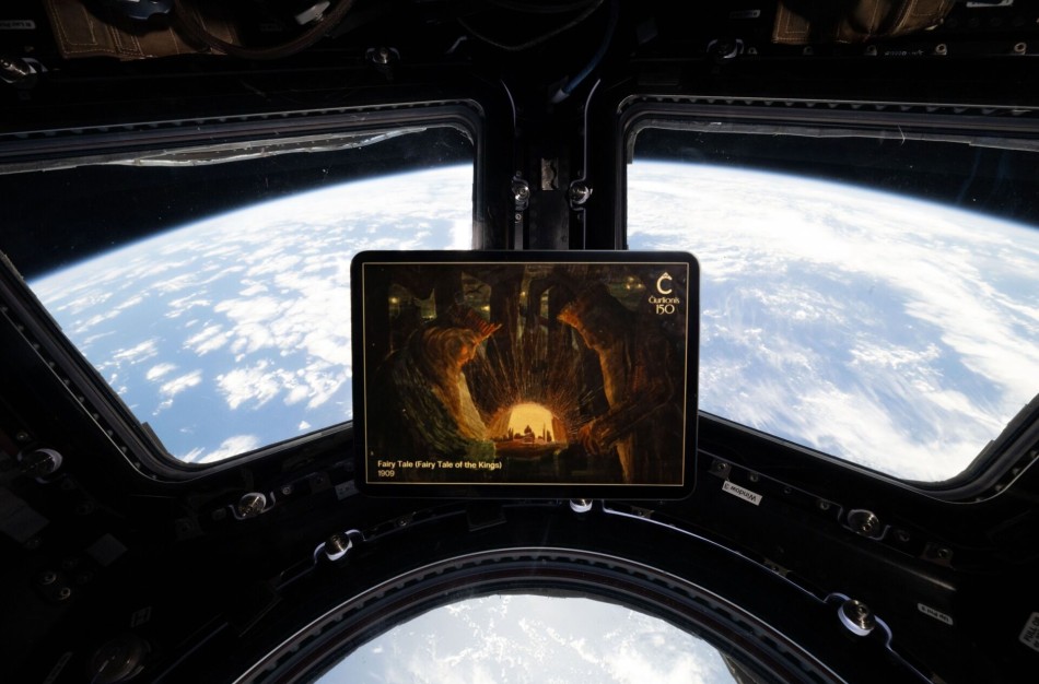 Čiurlionio menas pakilo į kosmosą: NASA astronautas perdavė sveikinimą iš Tarptautinės kosminės stoties