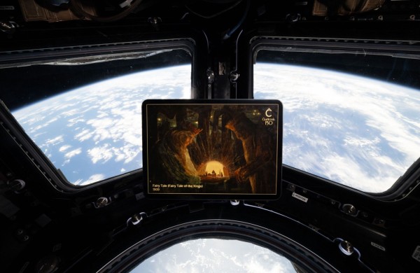 Čiurlionio menas pakilo į kosmosą: NASA astronautas perdavė sveikinimą iš Tarptautinės kosminės stoties