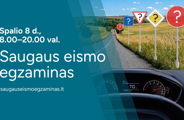 „Via Lietuva“ kviečia išbandyti jėgas visuotiniame saugaus eismo egzamine 