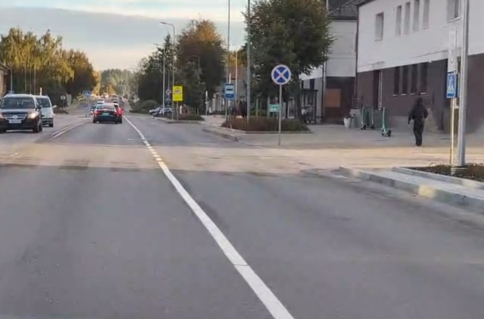 J. Basanavičiaus gatvės žiedinėje sankryžoje – naujas kelio ženklinimas