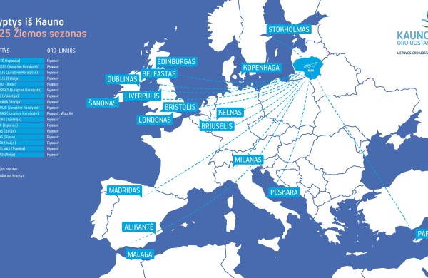 Lietuvos oro uostai skelbia aviacijos žiemos sezono kryptis: laikas planuoti atostogas ir keliones