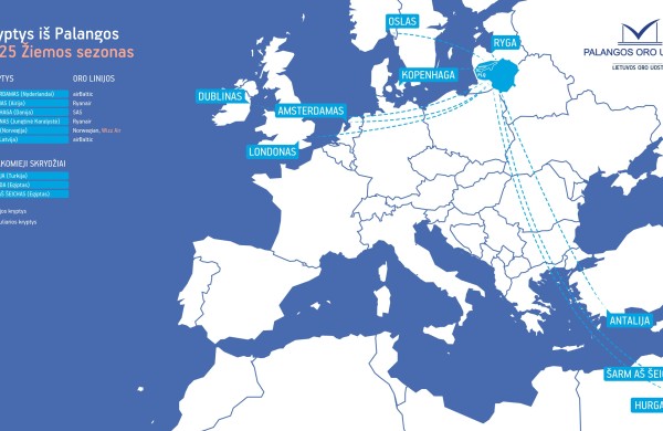 Lietuvos oro uostai skelbia aviacijos žiemos sezono kryptis: laikas planuoti atostogas ir keliones