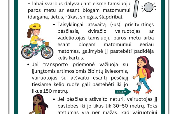 Atšvaitų diena primena saugumo svarbą tamsiuoju paros metu