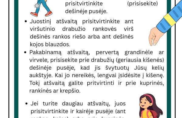 Atšvaitų diena primena saugumo svarbą tamsiuoju paros metu