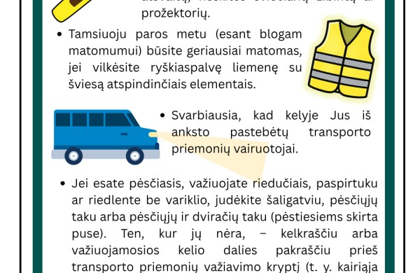 Atšvaitų diena primena saugumo svarbą tamsiuoju paros metu