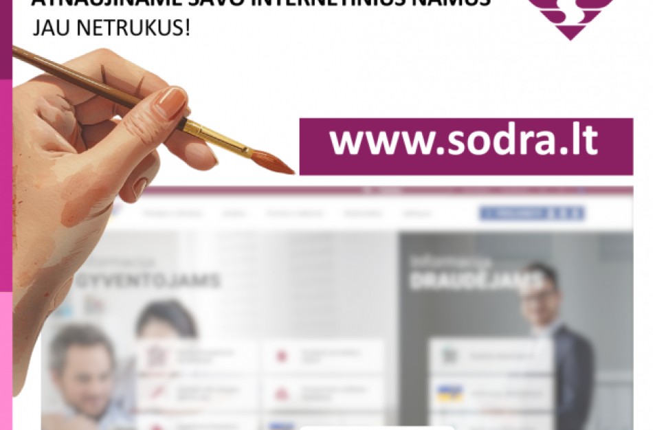 „Sodra“ ruošia naują svetainę ir primena – nespauskite įtartinų nuorodų