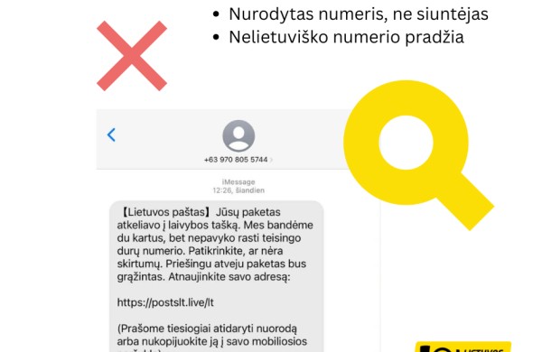 Būkite atsargūs: Lietuvos paštu apsimetantys sukčiai gviešiasi pinigų ir duomenų