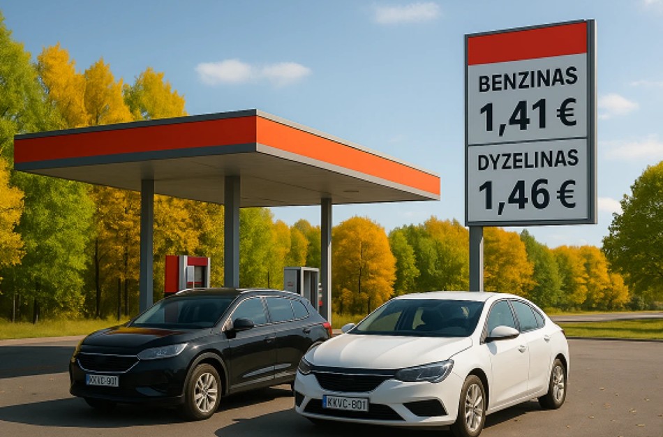 Lietuvos energetikos agentūra: spalį – pigesnis dyzelinas ir brangesnis benzinas, palyginti su rugsėju