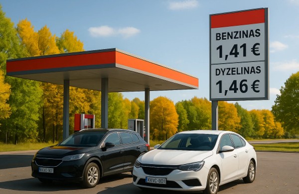 Lietuvos energetikos agentūra: spalį – pigesnis dyzelinas ir brangesnis benzinas, palyginti su rugsėju