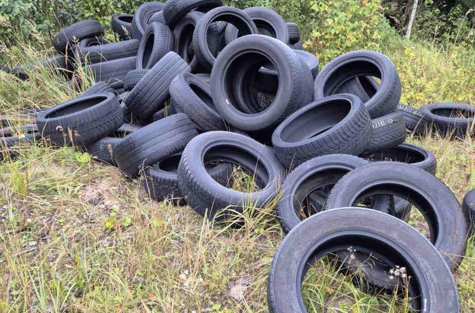 Šokiruojantis miškininkų radinys: prasidėjus padangų keitimo sezonui – 5 tonos išmestų padangų