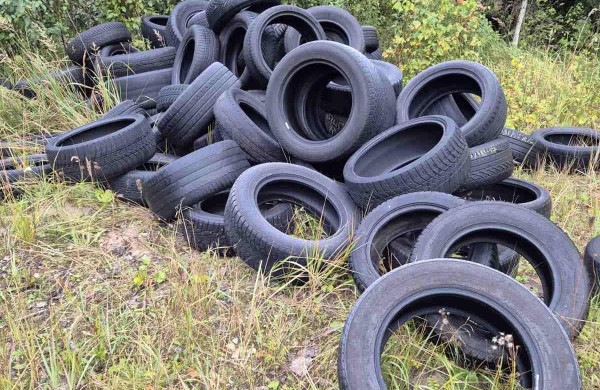 Šokiruojantis miškininkų radinys: prasidėjus padangų keitimo sezonui – 5 tonos išmestų padangų