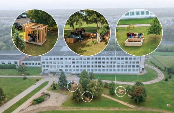 Jonavos „Neries“ pagrindinėje mokykloje lauko erdvės vystomos pasitelkiant mokinių idėjas 