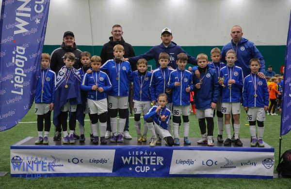 Jonavos 2015 m. futbolo komanda dalyvavo tarptautiniame „Liepoja Winter Cup“ turnyre