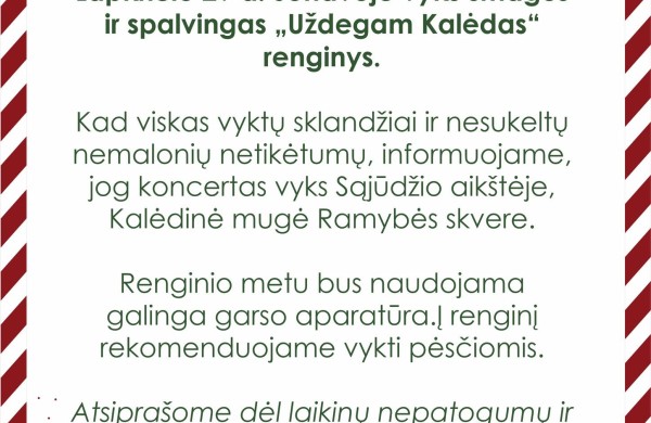 Kad Jonavos eglės įžiebimas vyktų sklandžiai