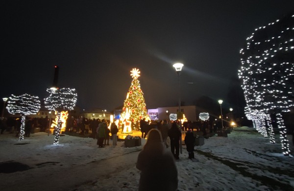 Jonava suspindo: įžiebta miesto eglė ir „Gyvybės pilnas Kalėdų miškas“