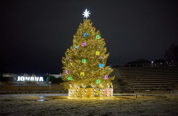 Jonava suspindo: įžiebta miesto eglė ir „Gyvybės pilnas Kalėdų miškas“